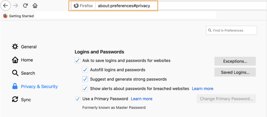 How to protect your Firefox saved passwords with a Primary Password