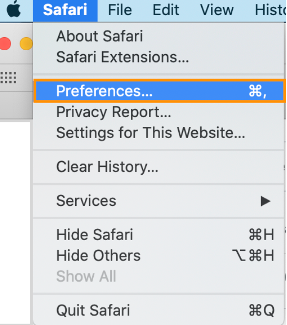 Safari Preferences