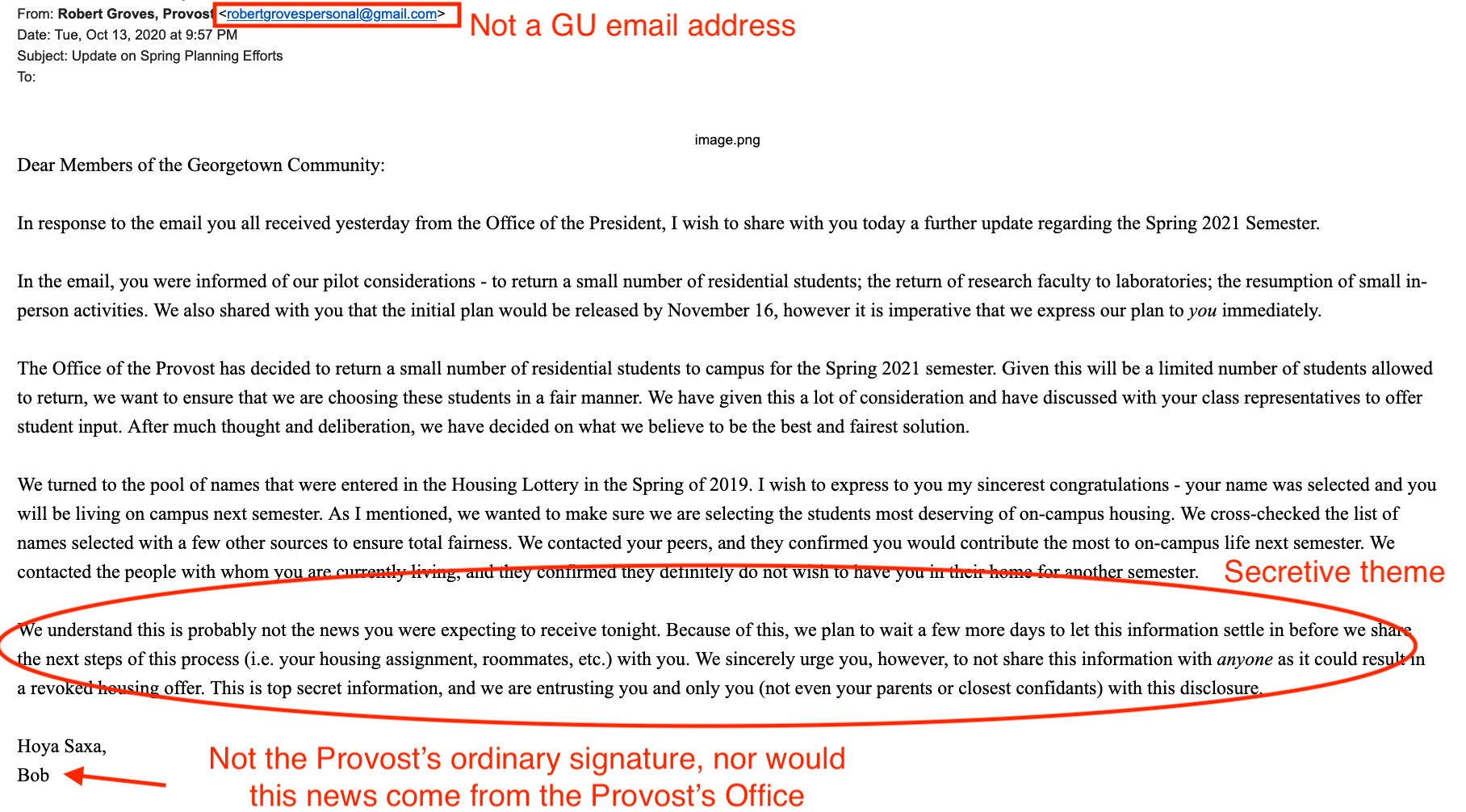 Housing Lottery Fraud University Information Security Office